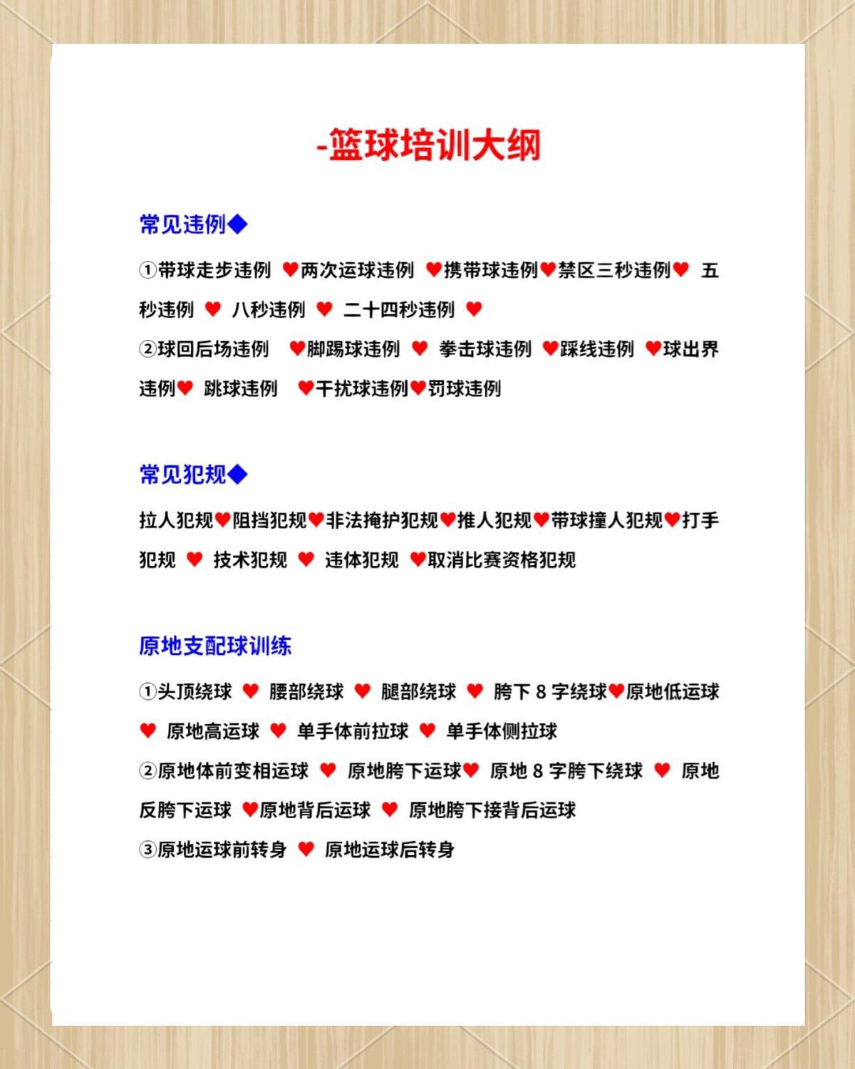 篮球一周训练计划安排表格_2